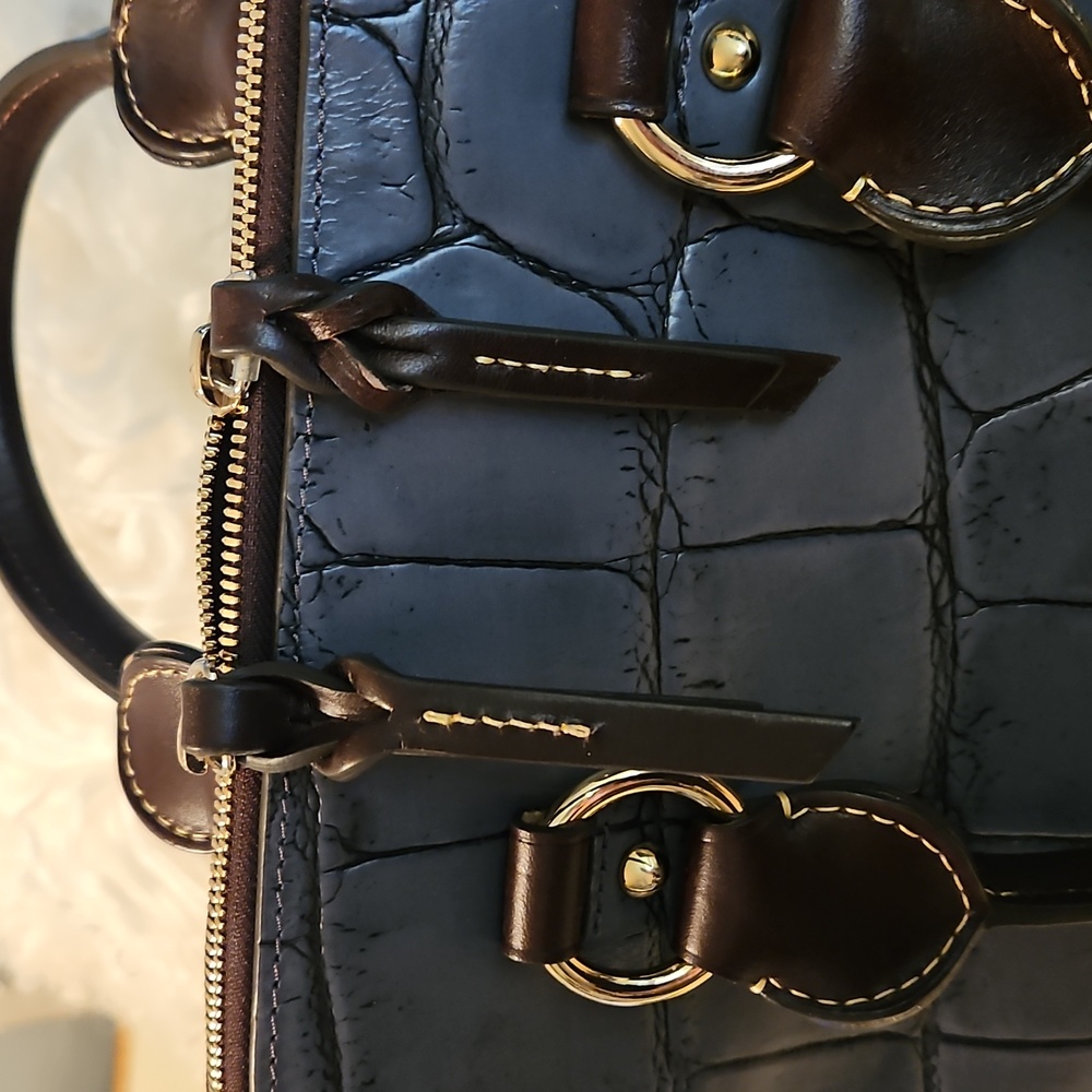 Dooney & Bourke  Croc-Embossed Dome Satchel - Picture 3 of 11